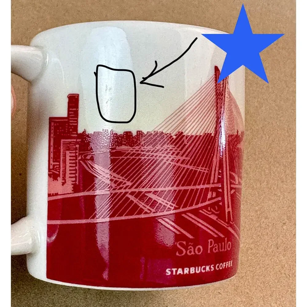 Starbucks Global Icon Demitasse Mugs Set - Brasil & Sao Paulo 3 oz Mini Cups